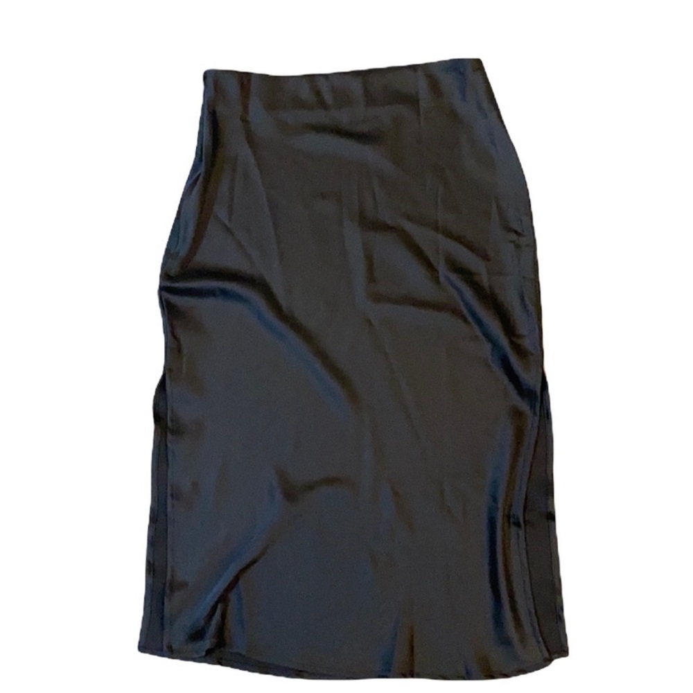 Princess Polly size 6 slip skirt black high slits